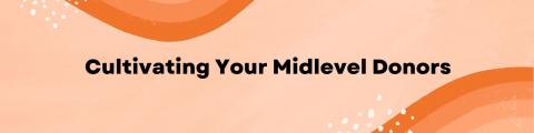 Orange graphic that says "cultivating your mid-level donors"