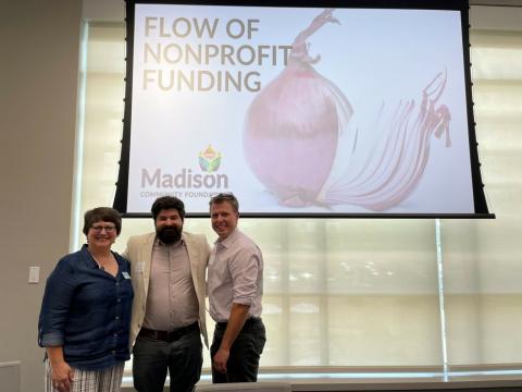 Melinda Heinritz, Andy Davey and Mike Carlson at July 2023 Advocacy program