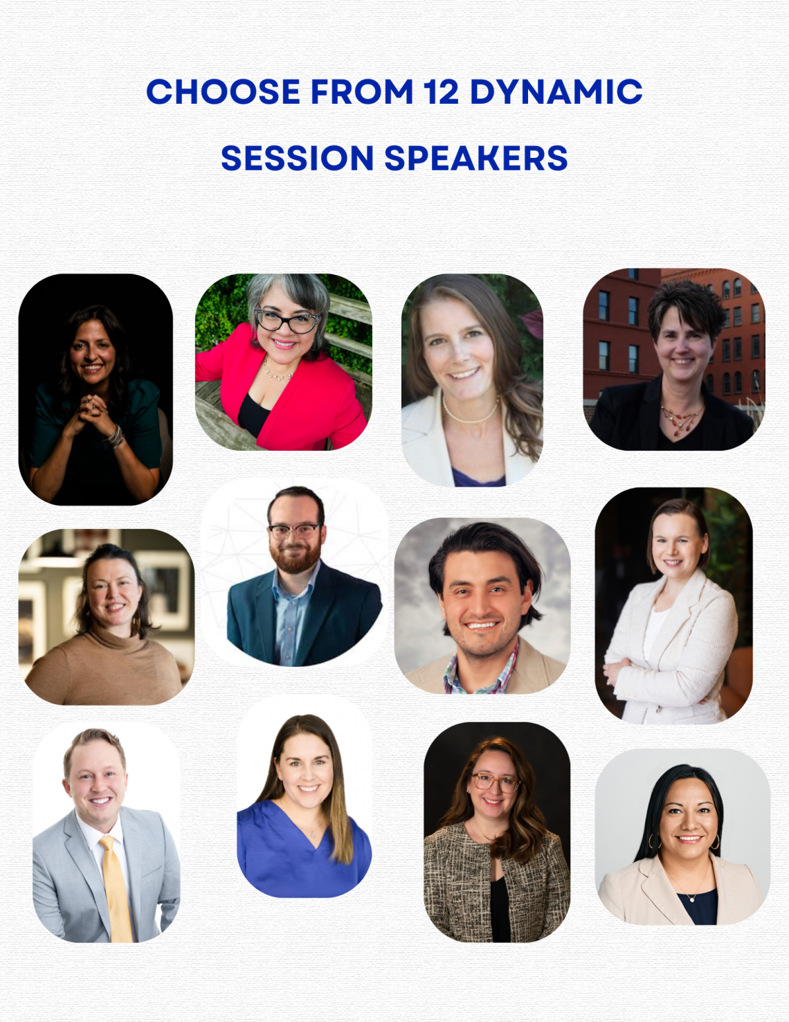 Photos of speakers for FDW.